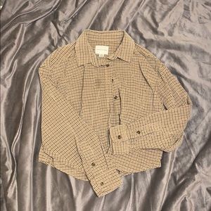 American eagle cropped corduroy shirt